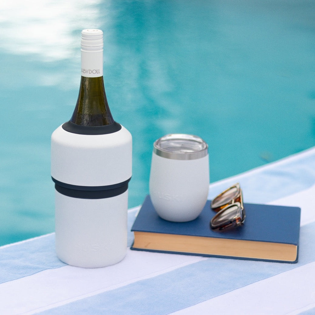 White wine bottle store cooler